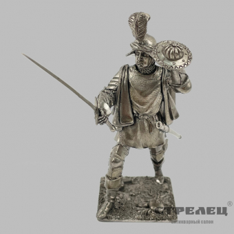 картинка — оловянный солдатик «европейская пехота, конец 15 века. сержант»