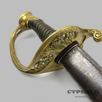 картинка сабля французская, адьютантская, пехотная, образца 1845/1855 гг. 