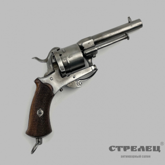 картинка — револьвер шпилечный лефоше 1860-1877 гг. с кобурой